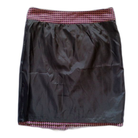 NWT Ann Taylor Tweed Pink Purple Black Pencil Skirt 6P Petite - Picture 11 of 11